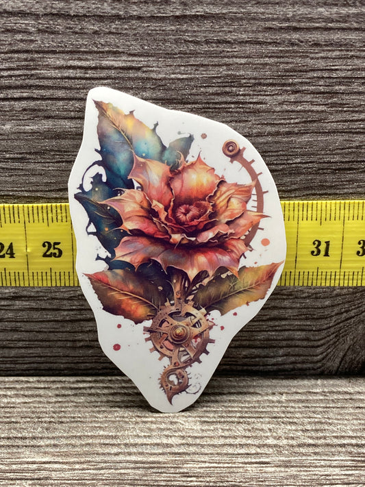 Sticker Blume Rose Steampunk